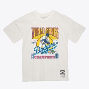 Mitchell & Ness Los Angeles Dodgers Cream 1988 World Series Champions T-Shirt